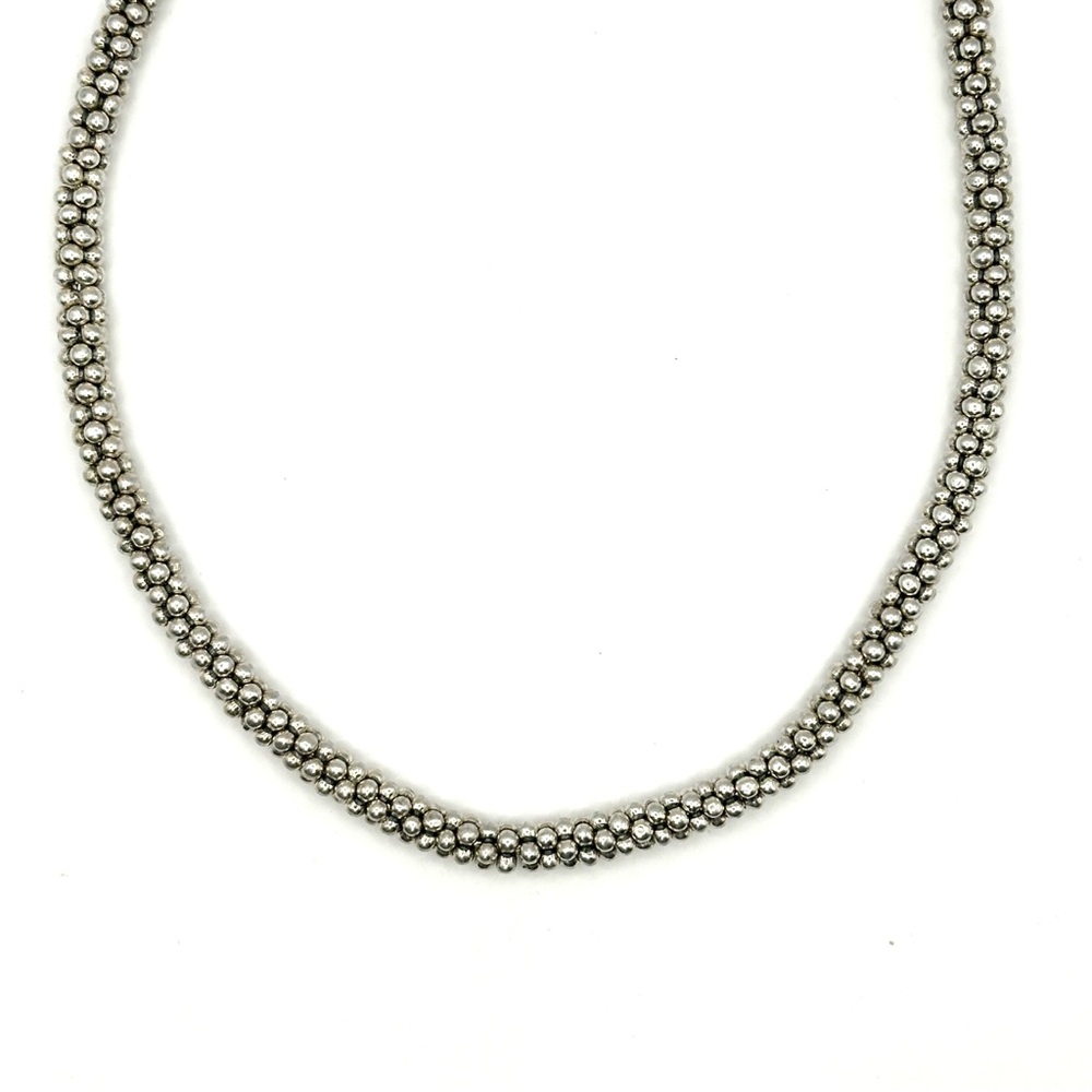 LAGOS Silver Beaded Station Necklace - Picture 2 of 9